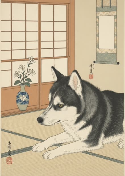 Jouw foto als ukiyo-e houtsnede — Tatami Interior