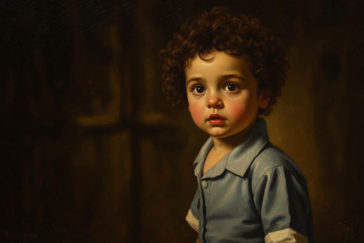 Dezelfde foto als renaissance olieverfschilderij