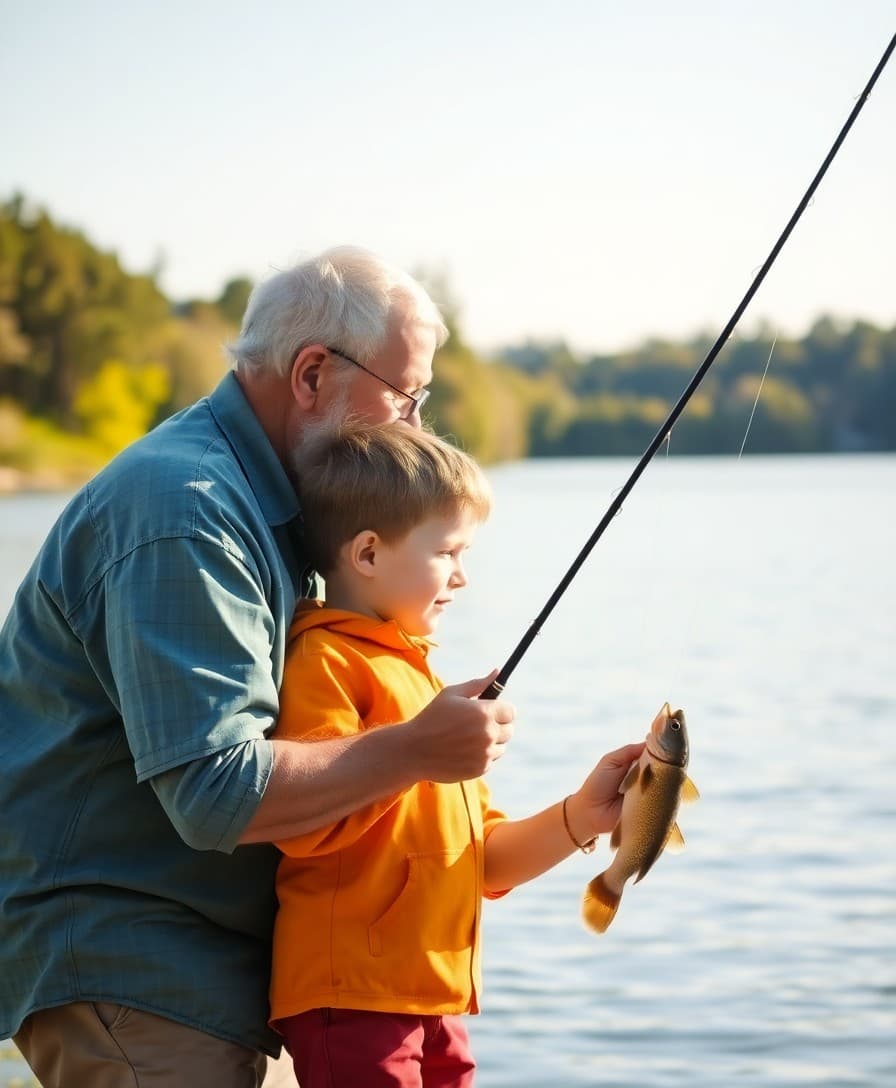Originele foto — Grootouder en kleinkind in houtskool
