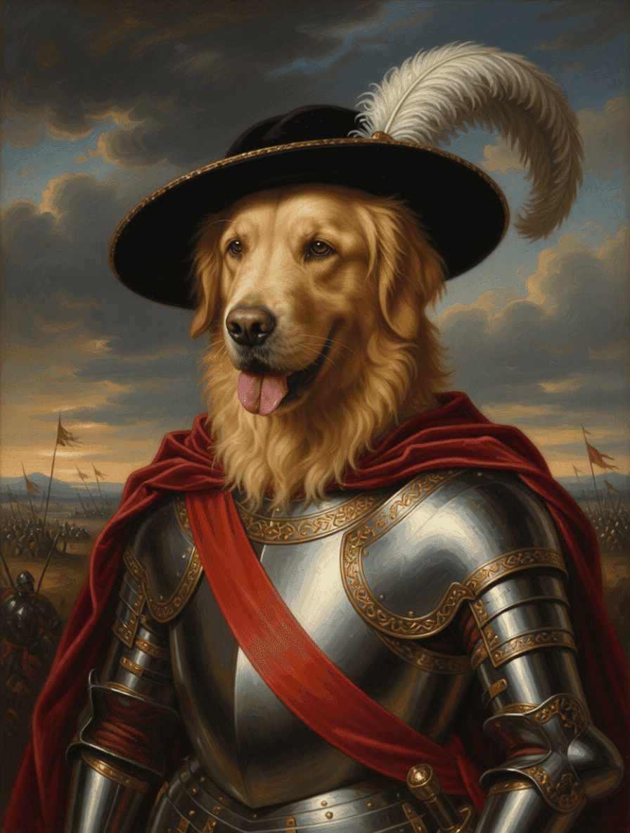 Renaissance-generaal variant — gouden retriever