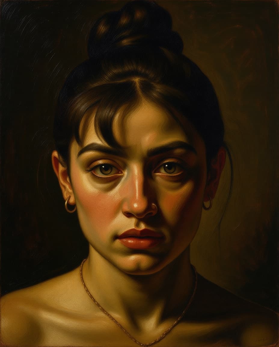 Portret in Renaissance Olieverf stijl