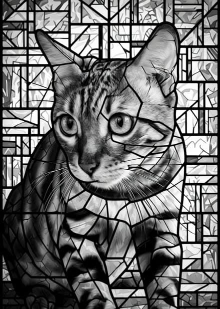 Jouw foto als glas-in-lood kunstwerk — Monochrome Grisaille