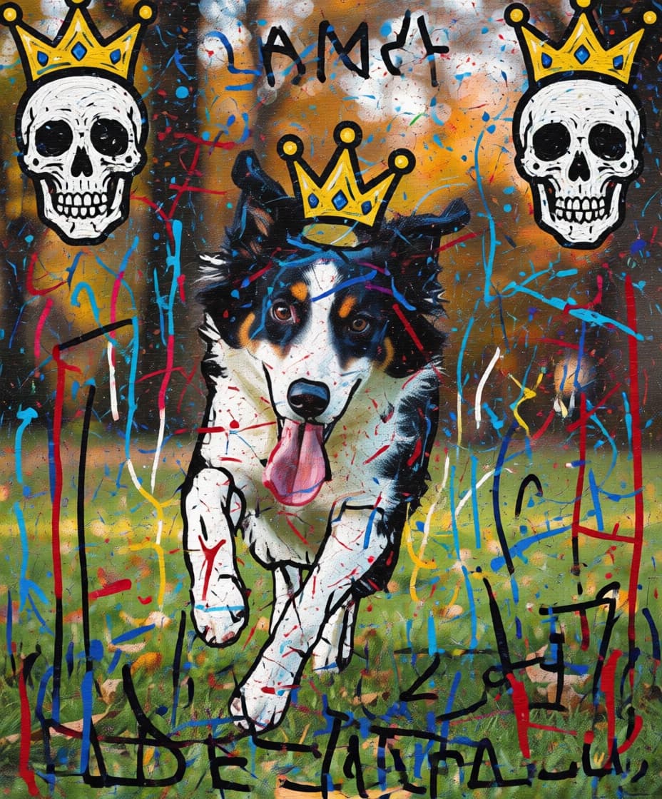 Expressionisme variant — hond in het park